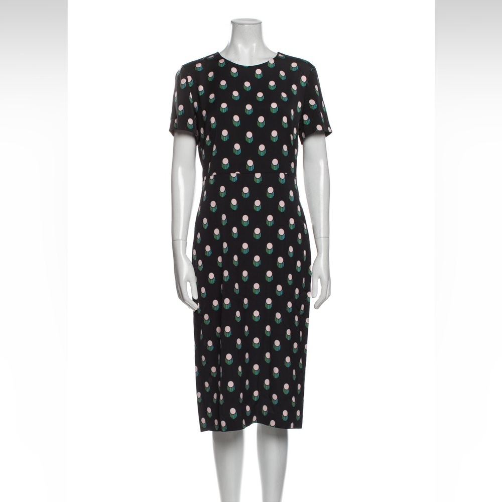 Diane Von Furstenberg DVF Black Dot Dress 8